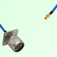 Semi-Flexible Jumper SMPM / SSMP Male to N Male 4 Hole Flange Mount 25x25mm Semi-Flexible Jumper SMPM / SSMP Male to N Male 4 Hole Flange Mount 25x25mm