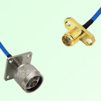 Semi-Flexible Jumper SSMA Female 2 Hole to N Male 4 Hole 25x25mm