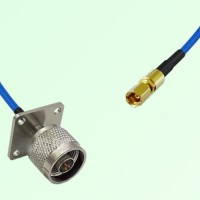 Semi-Flexible Jumper SSMC Female to N Male 4 Hole Flange Mount 25x25mm Semi-Flexible Jumper SSMC Female to N Male 4 Hole Flange Mount 25x25mm