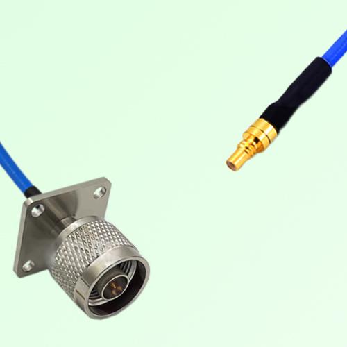 Semi-Flexible Jumper SSMC Male to N Male 4 Hole Flange Mount 25x25mm Semi-Flexible Jumper SSMC Male to N Male 4 Hole Flange Mount 25x25mm