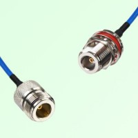 Semi-Flexible Jumper N Bulkhead Female with O-Ring to N Female Semi-Flexible Jumper N Bulkhead Female with O-Ring to N Female