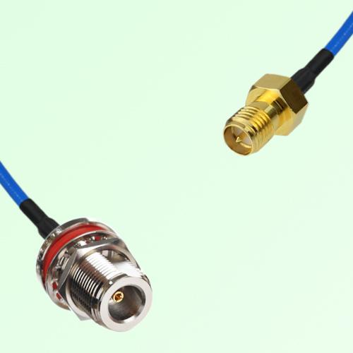 Semi-Flexible Jumper RP SMA Female to N Bulkhead Female with O-Ring