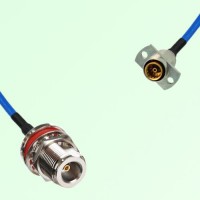 Semi-Flexible Jumper SBMA Female 2 Hole to N Bulkhead Female with O-Ring Semi-Flexible Jumper SBMA Female 2 Hole to N Bulkhead Female with O-Ring