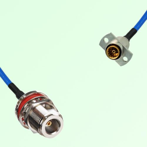 Semi-Flexible Jumper SBMA Female 2 Hole to N Bulkhead Female with O-Ring Semi-Flexible Jumper SBMA Female 2 Hole to N Bulkhead Female with O-Ring
