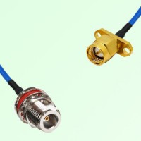 Semi-Flexible Jumper SMA Male 2 Hole to N Bulkhead Female with O-Ring Semi-Flexible Jumper SMA Male 2 Hole to N Bulkhead Female with O-Ring