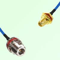Semi-Flexible SMA Bulkhead Female with O-Ring to N Bulkhead Female with O-Ring Semi-Flexible SMA Bulkhead Female with O-Ring to N Bulkhead Female with O-Ring