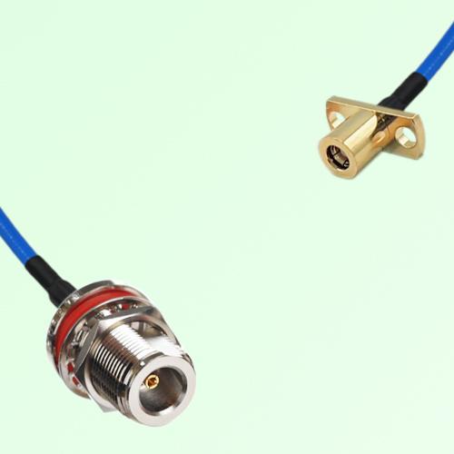 Semi-Flexible Jumper SMB Female 2 Hole to N Bulkhead Female with O-Ring Semi-Flexible Jumper SMB Female 2 Hole to N Bulkhead Female with O-Ring