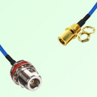Semi-Flexible SMB Front Mount Bulkhead Female to N Bulkhead Female with O-Ring Semi-Flexible SMB Front Mount Bulkhead Female to N Bulkhead Female with O-Ring