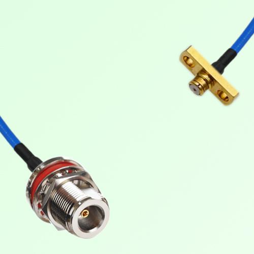 Semi-Flexible Jumper SMP Female 2 Hole to N Bulkhead Female with O-Ring