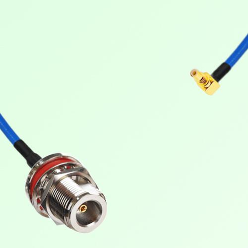 Semi-Flexible Jumper SSMC Male Right Angle to N Bulkhead Female with O-Ring Semi-Flexible Jumper SSMC Male Right Angle to N Bulkhead Female with O-Ring