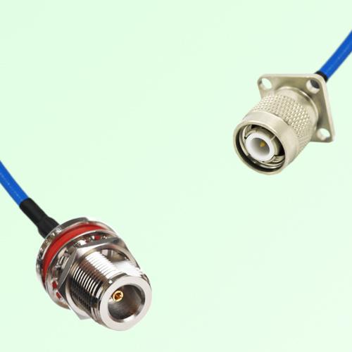 Semi-Flexible Jumper TNC Male 4 Hole 17.5mm to N Bulkhead Female with O-Ring