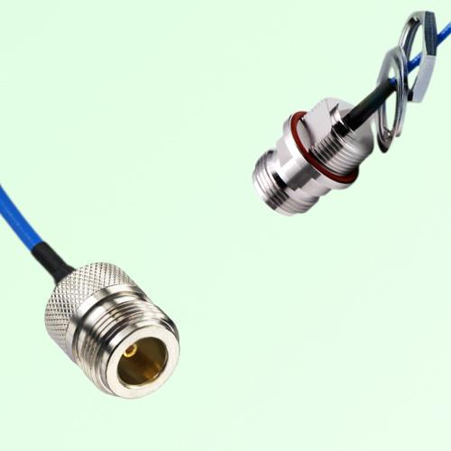 Semi-Flexible Jumper N Front Mount Bulkhead Female with O-Ring to N Female Semi-Flexible Jumper N Front Mount Bulkhead Female with O-Ring to N Female