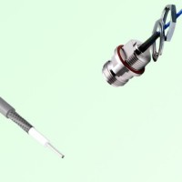 Semi-Flexible Open-end to N Front Mount Bulkhead Female with O-Ring Semi-Flexible Open-end to N Front Mount Bulkhead Female with O-Ring