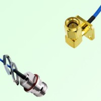 Semi-Flexible SMA Male Right Angle 4 Hole - N Front Mount O-Ring Bulkhead Female Semi-Flexible SMA Male Right Angle 4 Hole - N Front Mount O-Ring Bulkhead Female