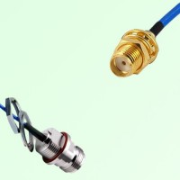 Semi-Flexible SMA Bulkhead Female to N Front Mount Bulkhead Female with O-Ring Semi-Flexible SMA Bulkhead Female to N Front Mount Bulkhead Female with O-Ring