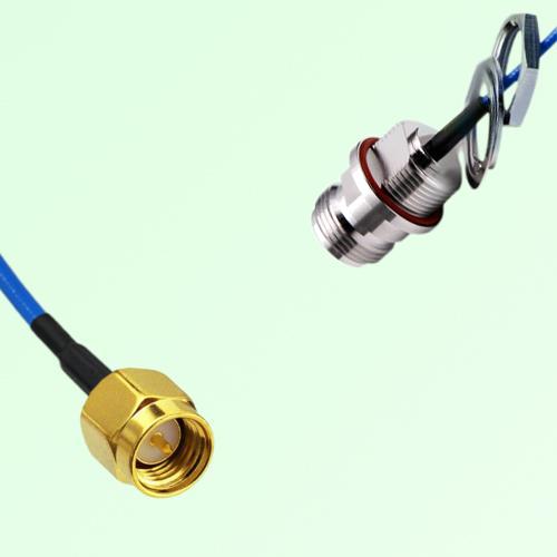 Semi-Flexible Jumper N Front Mount Bulkhead Female with O-Ring to SMA Male Semi-Flexible Jumper N Front Mount Bulkhead Female with O-Ring to SMA Male
