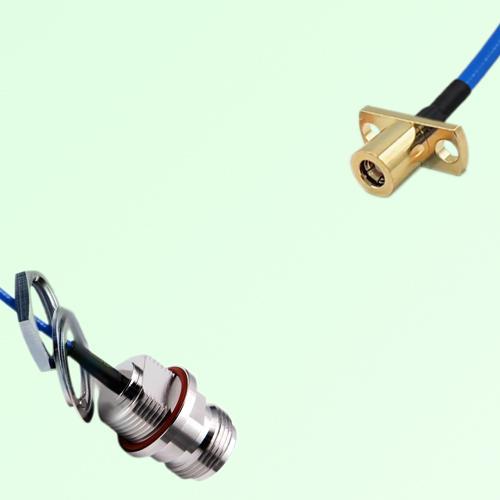 Semi-Flexible SMB Female 2 Hole to N Front Mount Bulkhead Female with O-Ring Semi-Flexible SMB Female 2 Hole to N Front Mount Bulkhead Female with O-Ring