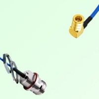 Semi-Flexible SMB Female Right Angle - N Front Mount Bulkhead Female with O-Ring Semi-Flexible SMB Female Right Angle - N Front Mount Bulkhead Female with O-Ring