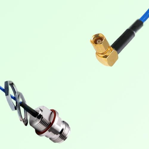 Semi-Flexible SMC Female Right Angle - N Front Mount Bulkhead Female with O-Ring Semi-Flexible SMC Female Right Angle - N Front Mount Bulkhead Female with O-Ring