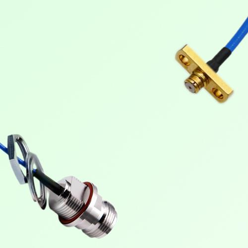 Semi-Flexible SMP Female 2 Hole to N Front Mount Bulkhead Female with O-Ring Semi-Flexible SMP Female 2 Hole to N Front Mount Bulkhead Female with O-Ring