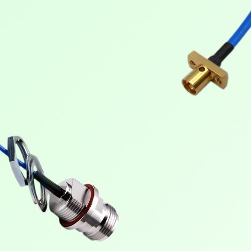 Semi-Flexible SMP Male 2 Hole to N Front Mount Bulkhead Female with O-Ring Semi-Flexible SMP Male 2 Hole to N Front Mount Bulkhead Female with O-Ring