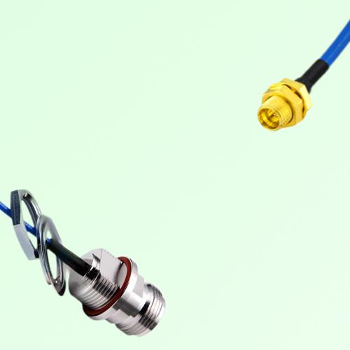 Semi-Flexible SMP Bulkhead Male to N Front Mount Bulkhead Female with O-Ring Semi-Flexible SMP Bulkhead Male to N Front Mount Bulkhead Female with O-Ring