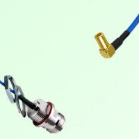 Semi-Flexible SSMB Female Right Angle - N Front Mount O-Ring Bulkhead Female