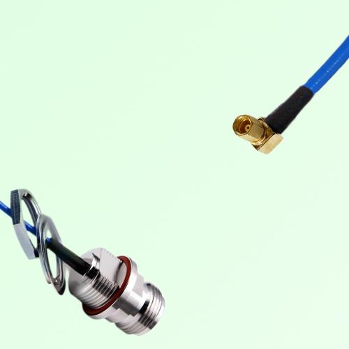 Semi-Flexible SSMC Female Right Angle - N Front Mount O-Ring Bulkhead Female