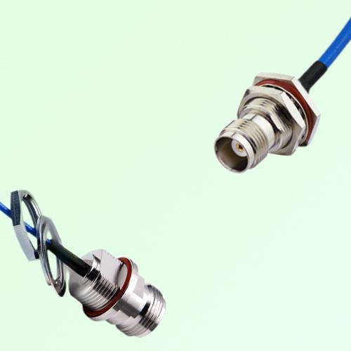 Semi-Flexible TNC O-Ring Bulkhead Female - N Front Mount O-Ring Bulkhead Female