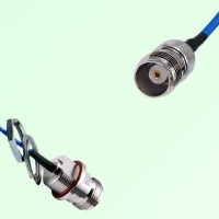 Semi-Flexible Jumper TNC Female to N Front Mount Bulkhead Female with O-Ring Semi-Flexible Jumper TNC Female to N Front Mount Bulkhead Female with O-Ring