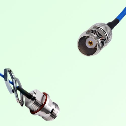 Semi-Flexible Jumper TNC Female to N Front Mount Bulkhead Female with O-Ring Semi-Flexible Jumper TNC Female to N Front Mount Bulkhead Female with O-Ring