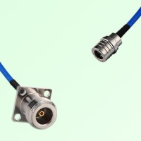 Semi-Flexible Jumper QMA Male to N Female 4 Hole Flange Mount 17.5x17.5mm Semi-Flexible Jumper QMA Male to N Female 4 Hole Flange Mount 17.5x17.5mm