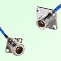 Semi-Flexible Jumper QN Female 4 Hole 25x25mm to N Female 4 Hole 17.5x17.5mm