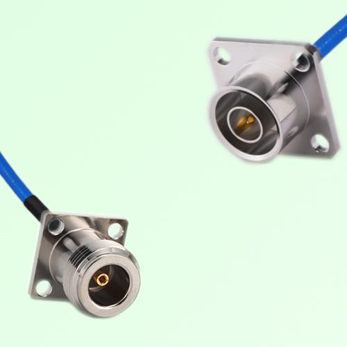 Semi-Flexible Jumper QN Male 4 Hole 25x25mm to N Female 4 Hole 17.5x17.5mm Semi-Flexible Jumper QN Male 4 Hole 25x25mm to N Female 4 Hole 17.5x17.5mm