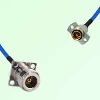 Semi-Flexible Jumper SBMA Female 2 Hole to N Female 4 Hole 17.5x17.5mm Semi-Flexible Jumper SBMA Female 2 Hole to N Female 4 Hole 17.5x17.5mm