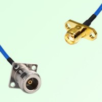 Semi-Flexible Jumper SMA Female 2 Hole to N Female 4 Hole 17.5x17.5mm Semi-Flexible Jumper SMA Female 2 Hole to N Female 4 Hole 17.5x17.5mm