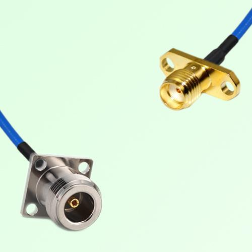 Semi-Flexible Jumper SMA Female 2 Hole to N Female 4 Hole 17.5x17.5mm Semi-Flexible Jumper SMA Female 2 Hole to N Female 4 Hole 17.5x17.5mm