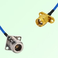 Semi-Flexible Jumper SMA Male 2 Hole to N Female 4 Hole 17.5x17.5mm Semi-Flexible Jumper SMA Male 2 Hole to N Female 4 Hole 17.5x17.5mm