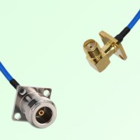 Semi-Flexible Jumper SMA Female Right Angle 4 Hole to N Female 4 Hole 17.5mm Semi-Flexible Jumper SMA Female Right Angle 4 Hole to N Female 4 Hole 17.5mm