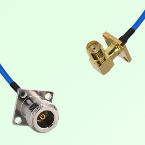 Semi-Flexible Jumper SMA Female Right Angle 4 Hole to N Female 4 Hole 17.5mm Semi-Flexible Jumper SMA Female Right Angle 4 Hole to N Female 4 Hole 17.5mm