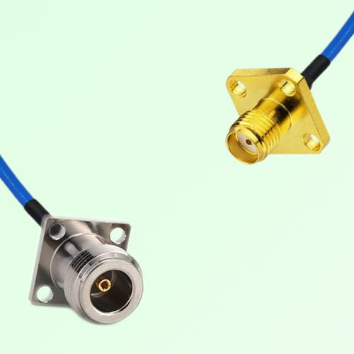 Semi-Flexible Jumper SMA Female 4 Hole 12.7x12.7mm to N Female 4 Hole 17.5mm Semi-Flexible Jumper SMA Female 4 Hole 12.7x12.7mm to N Female 4 Hole 17.5mm