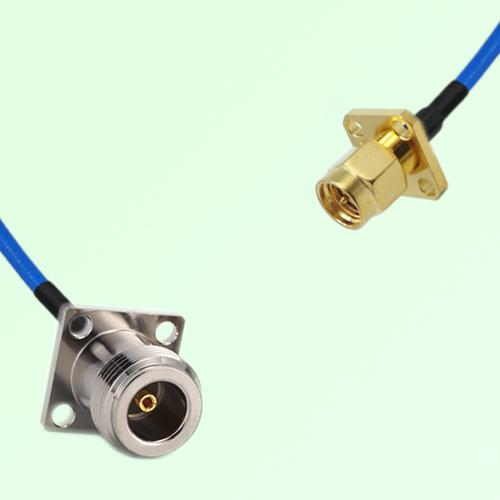 Semi-Flexible Jumper SMA Male 4 Hole 12.7x12.7mm to N Female 4 Hole 17.5x17.5mm Semi-Flexible Jumper SMA Male 4 Hole 12.7x12.7mm to N Female 4 Hole 17.5x17.5mm