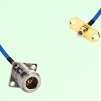 Semi-Flexible Jumper SMB Male 2 Hole to N Female 4 Hole 17.5x17.5mm Semi-Flexible Jumper SMB Male 2 Hole to N Female 4 Hole 17.5x17.5mm
