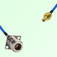Semi-Flexible Jumper SMB Bulkhead Male to N Female 4 Hole 17.5x17.5mm Semi-Flexible Jumper SMB Bulkhead Male to N Female 4 Hole 17.5x17.5mm