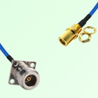 Semi-Flexible Jumper SMB Front Mount Bulkhead Female to N Female 4 Hole 17.5mm Semi-Flexible Jumper SMB Front Mount Bulkhead Female to N Female 4 Hole 17.5mm