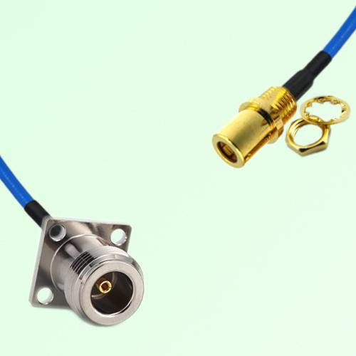 Semi-Flexible Jumper SMB Front Mount Bulkhead Female to N Female 4 Hole 17.5mm Semi-Flexible Jumper SMB Front Mount Bulkhead Female to N Female 4 Hole 17.5mm