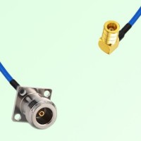 Semi-Flexible Jumper SMB Female Right Angle to N Female 4 Hole 17.5x17.5mm Semi-Flexible Jumper SMB Female Right Angle to N Female 4 Hole 17.5x17.5mm