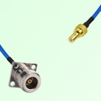 Semi-Flexible Jumper SMB Male to N Female 4 Hole Flange Mount 17.5x17.5mm Semi-Flexible Jumper SMB Male to N Female 4 Hole Flange Mount 17.5x17.5mm