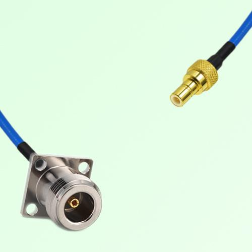Semi-Flexible Jumper SMB Male to N Female 4 Hole Flange Mount 17.5x17.5mm Semi-Flexible Jumper SMB Male to N Female 4 Hole Flange Mount 17.5x17.5mm