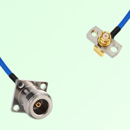 Semi-Flexible Jumper SMP Female Right Angle 2 Hole to N Female 4 Hole 17.5mm Semi-Flexible Jumper SMP Female Right Angle 2 Hole to N Female 4 Hole 17.5mm